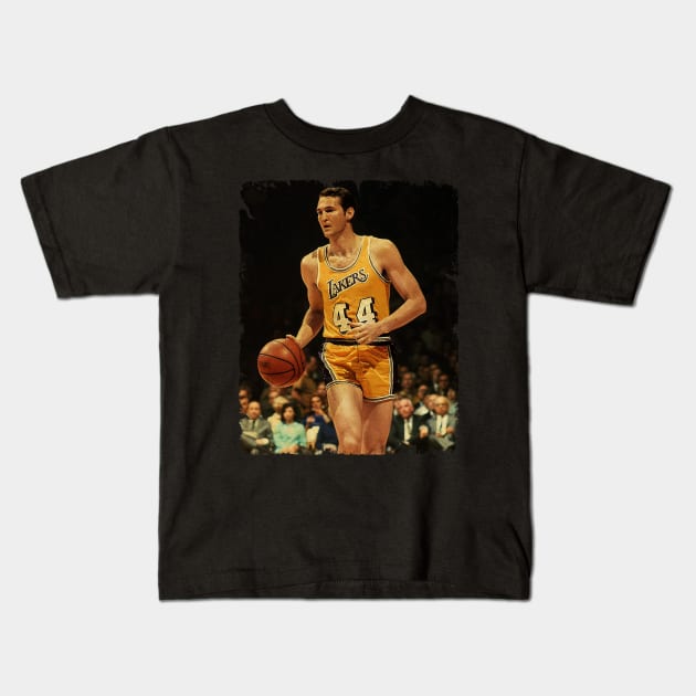 Jerry West - Vintage Design Of Basketball Kids T-Shirt by JULIAN AKBAR PROJECT